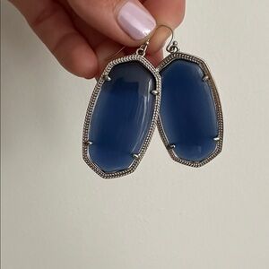 Kendra Scott Navy Blue & Silver earrings